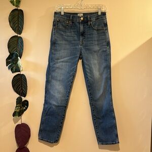 J. Crew Straight Leg Jeans  Size‎ 27- Medium Wash Stretch Denim
